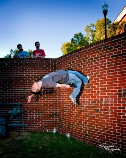 Sweet wall flip action!